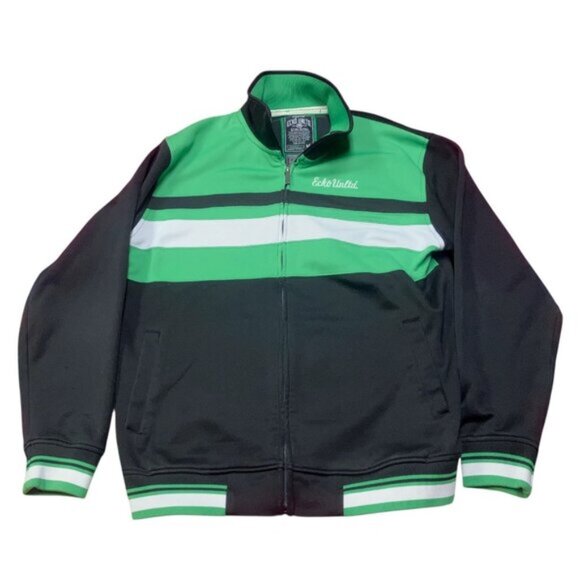 Other - Vintage Y2K Ecko Unltd Track Jacket Men's M Black Green White Full Zip Hip Hop